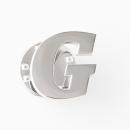 文字で飾るピンバッチ「G」Role Slab Display Black Italic
